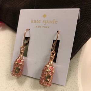 Kate Spade Rose Gold Pink Champagne Earrings